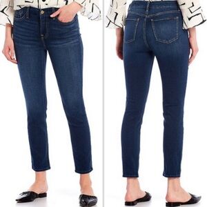 7 For All Mankind 7FAM  Women's the Cropped Skinny Jeans Dark Wash